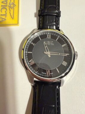 Invicta Celestial Men's Watch - Genuine Leather, 43mm, Black (50465)